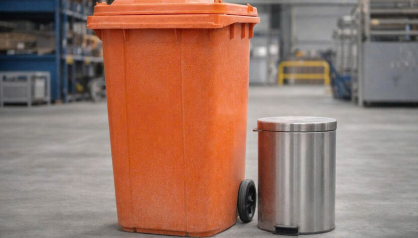 Chọn thùng rác cho nhà xưởng: Nhựa hay kim loại?
